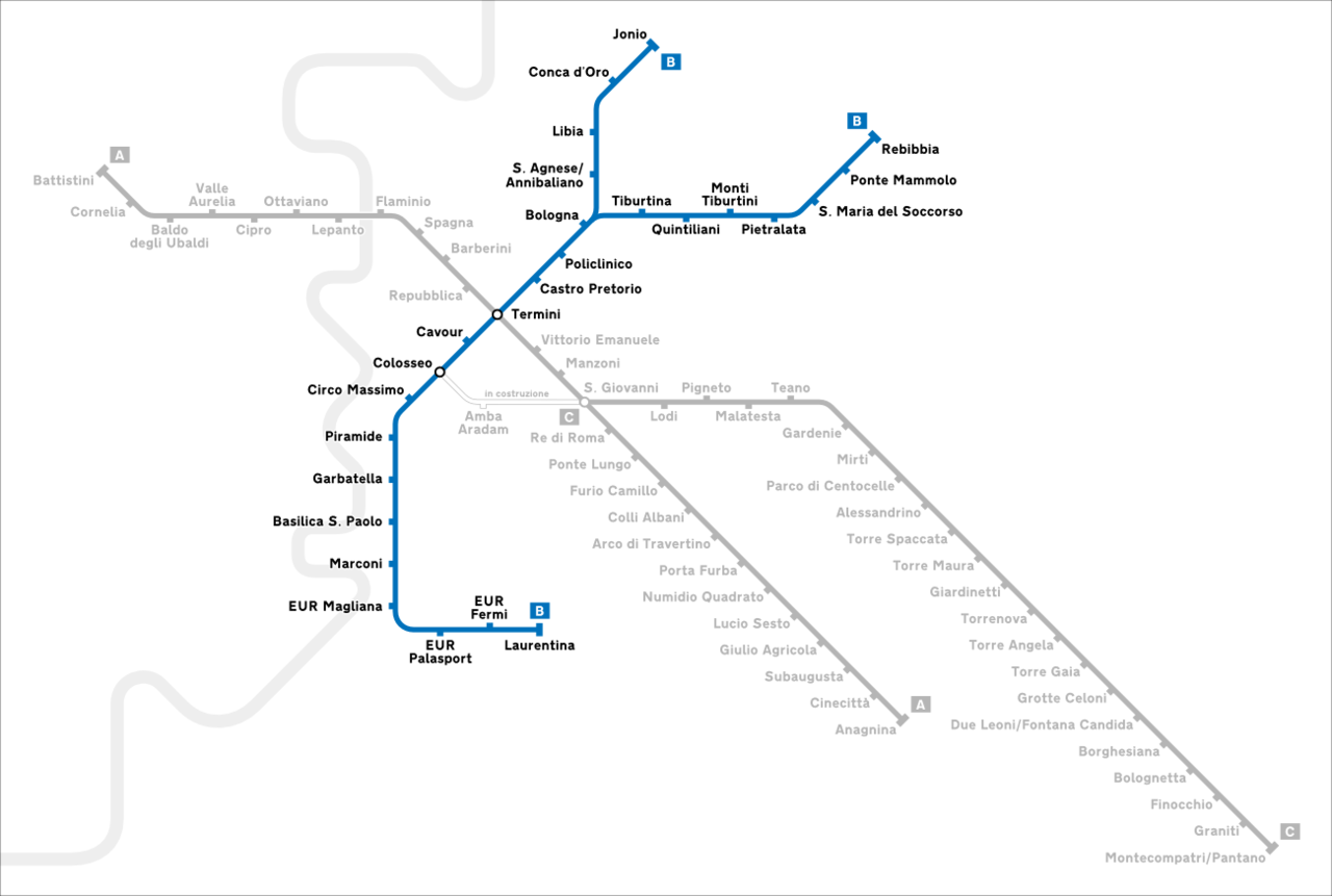 Mappa della Metro A