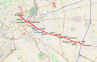 Mappa della Metro A
