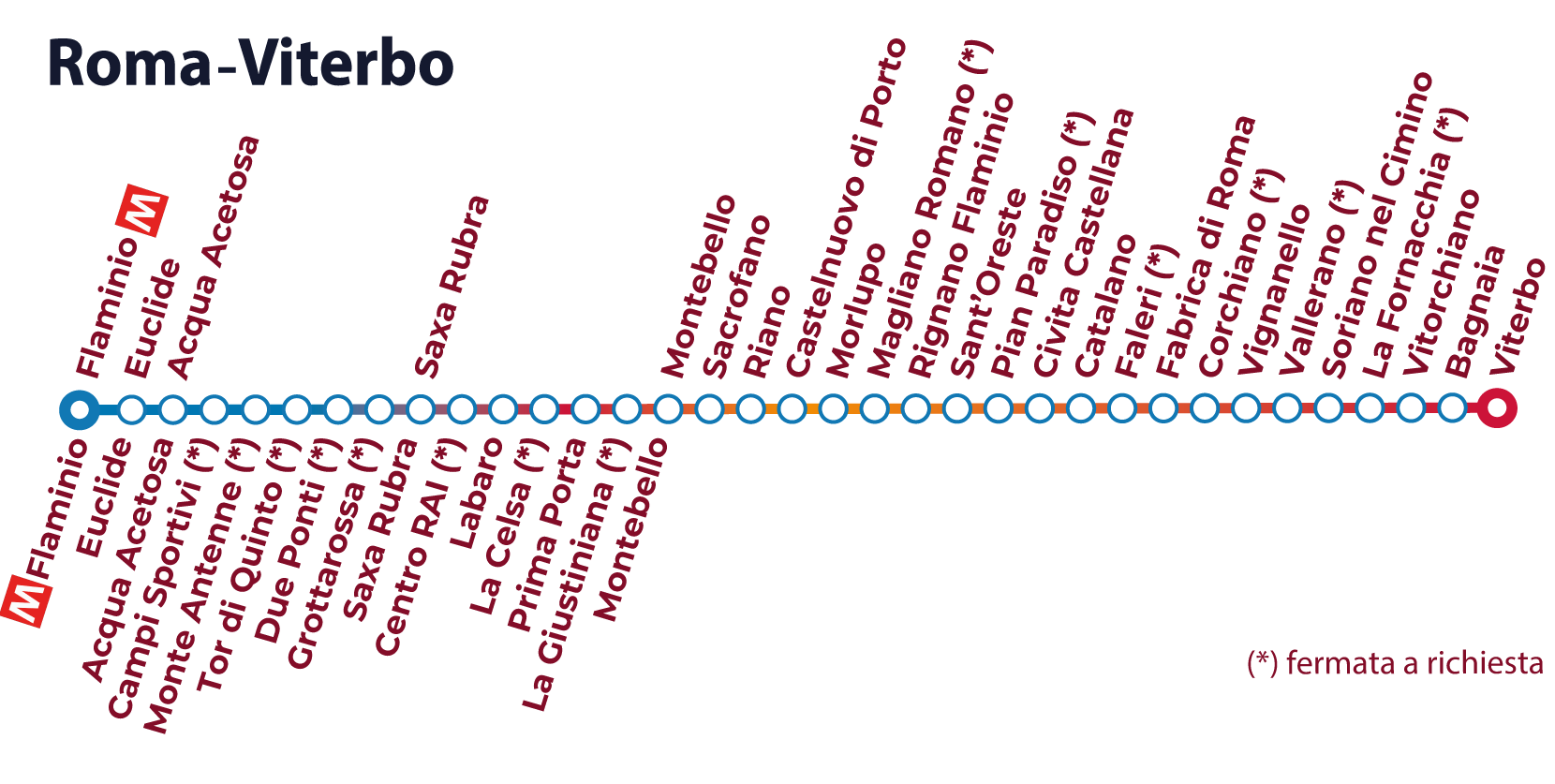 Mappa della Metro A